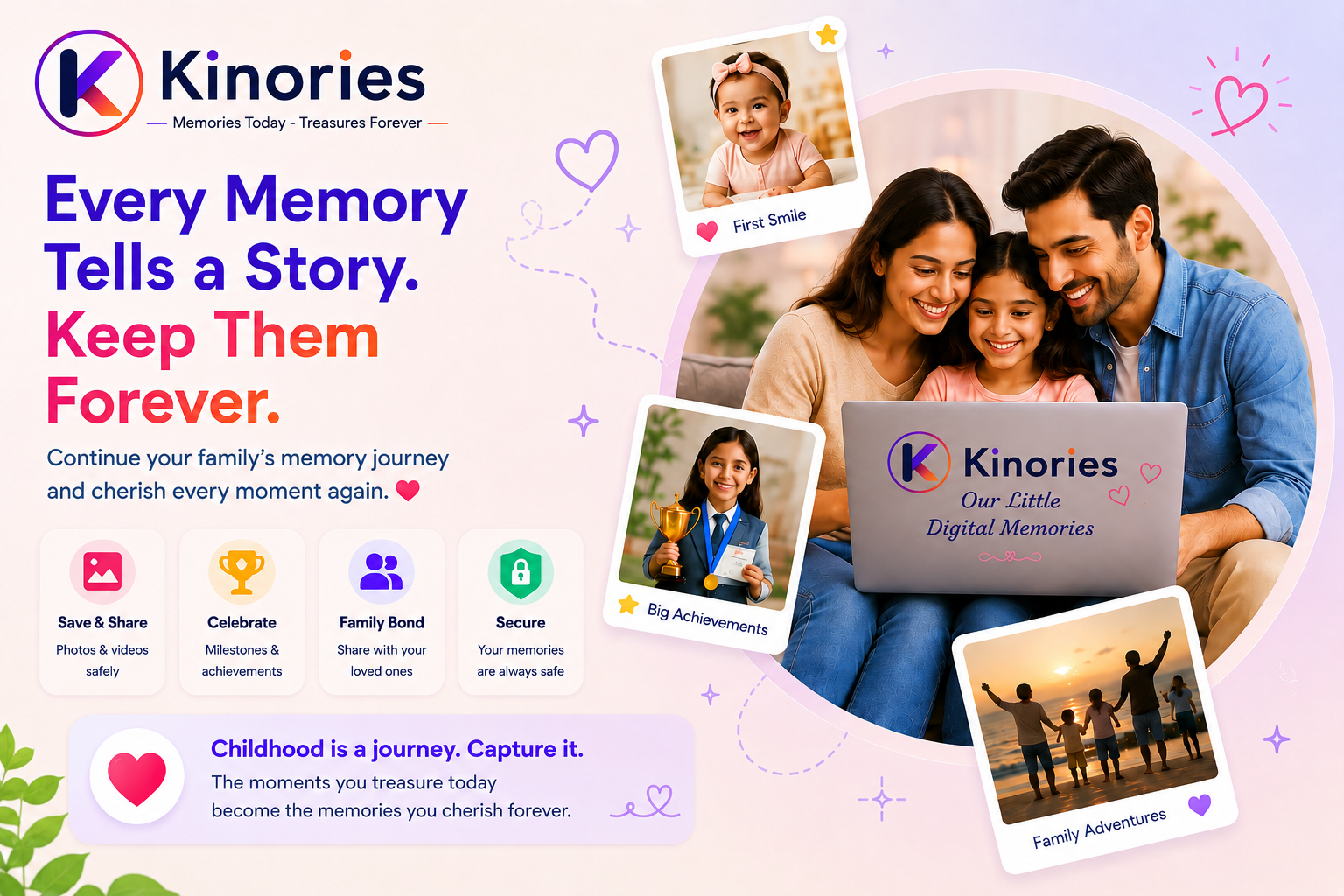 Kinories Kids with Parents Cute Moments and Memories